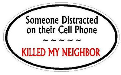 DISTRACTED DRIVER OVAL - Neighbor - E