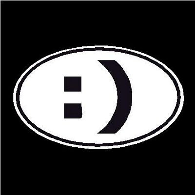 Keystroke Face Oval Decal Happy