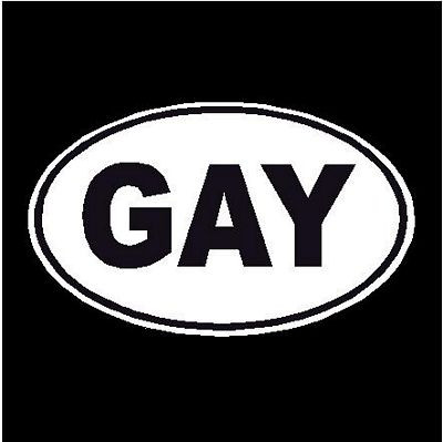 Gay Oval Decal