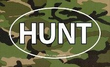 Hunt Oval Camo Sticker