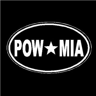 POW MIA Oval Decal