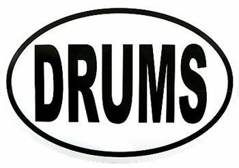Drums Oval Sticker