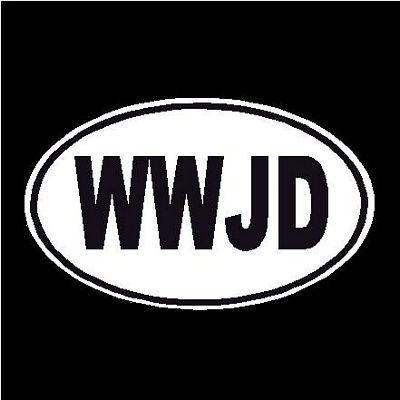 WWJD Oval Decal