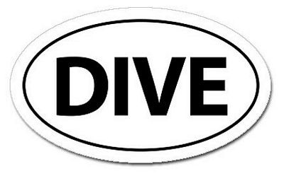 Dive Oval Sticker