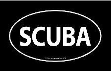 SCUBA OVAL STICKER
