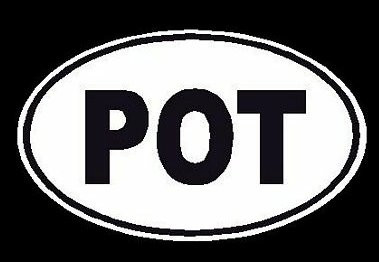 Pot Oval Decal