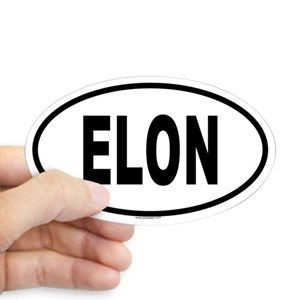 ELON Oval Sticker