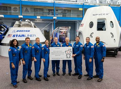 SpaceX and NASA Crew Members 2018 Sticker