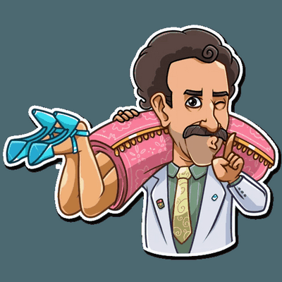 borat very nice funny cat sticker 11