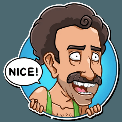 borat very nice funny cat sticker 15