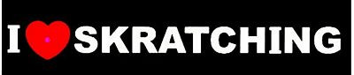 I Love Scratching DJ music Sticker