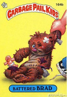 Battered BRAD Funny Sticker Name Decal