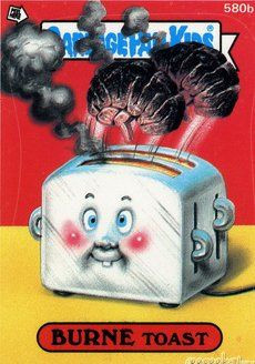 BURNE Toast Funny Sticker Name Decal