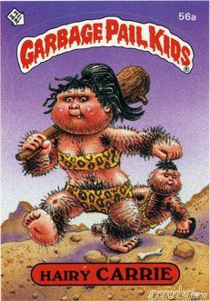 Hairy CARRIE Funny Sticker Name Decal