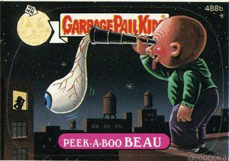 Peek A Boo BEAU Funny Decal Name Sticker