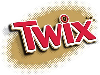 TWIX CANDY LOGO STICKER