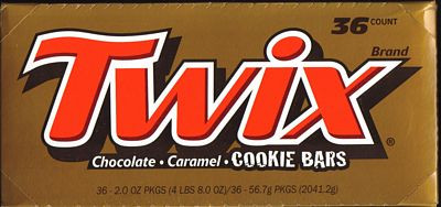 TWIX CANY BAR LOGO STICKER