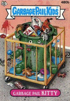 Garbage Pail KITTY Funny Sticker Name Decal