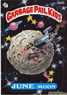 JUNE Moon Funny Decal Name Sticker