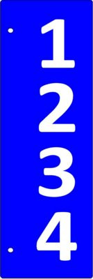 Reflective Address Sign BLUE