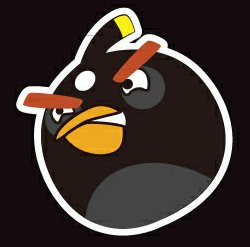 Angry Birds Black Vinyl Decal