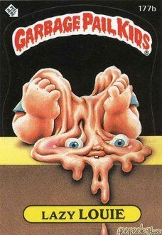 Lazy LOUIE Funny Decal Name Sticker