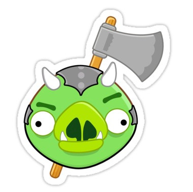 Angry Birds Gamorrean Vinyl Decal