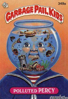 Polluted PERCY Funny Decal Name Sticker