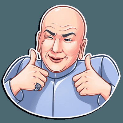 dr evil funny tv show sticker 3