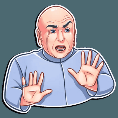 dr evil funny tv show sticker 4