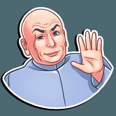 dr evil funny tv show sticker 5