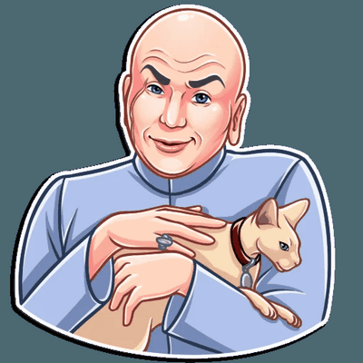 dr evil funny tv show sticker 8