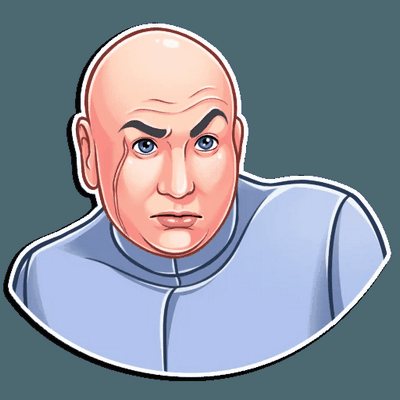 dr evil funny tv show sticker 11
