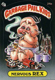 Nervous REX Funny Decal Name Sticker