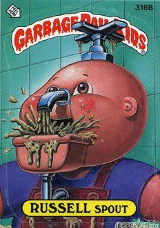 RUSSELL Spout Funny Decal Name Sticker