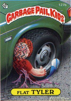 Flat TYLER Funny Sticker Name Decal