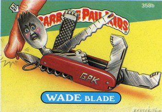 WADE Blade Funny Decal Name Sticker