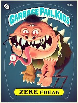 ZEKE Freak Gross Sticker Funny Name Decal