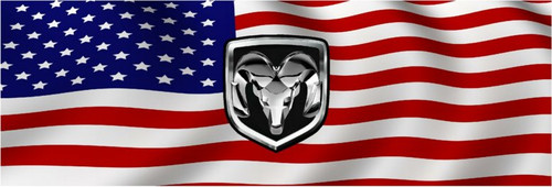 DODGE Flag Rear Window Graphic