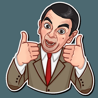 mr bean show funny car sticker 3