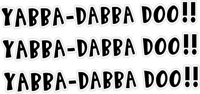 YABBA DABBA DOO FLINTSTONES STICKERS 3