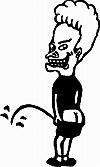Beavis Decal Peeon