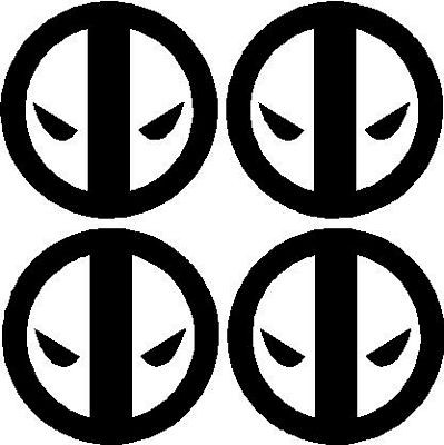 Deadpool Logo 4 Pack Diecut Decals