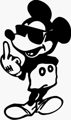 D Mickey Finger Sticker 1342