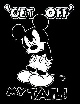 Mickey Off My Tail Decal Sticker