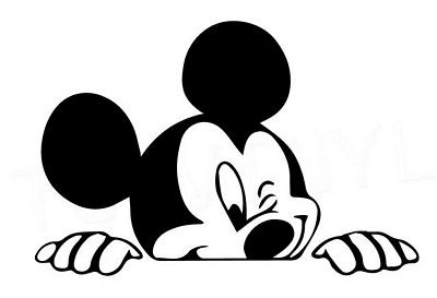 MICKEY PEEK SMILE Vinyl Decal Sticker Car Window