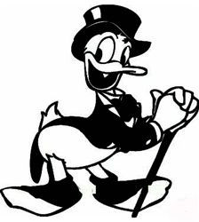 Diecut Donald Duck Stickers 2901