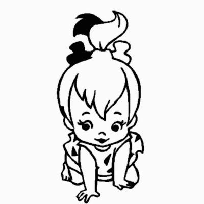 Pebbles Crawling Decal 647B