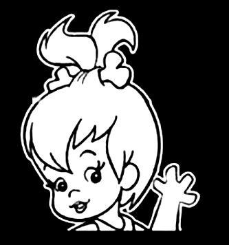 Pebbles Flintstone Wave Decal Sticker