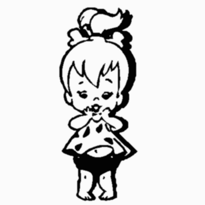 Pebbles Standing Decal 647A